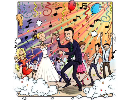 ilustracja dj dla ciebie na wesele - oprawa muzyczna wesela